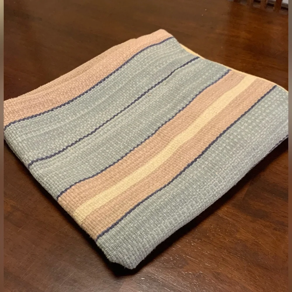 Pottery‎ Barn 24"X 24" Cotton Stripe Woven Pillowcase Case Only Zip Closure - Picture 4 of 9